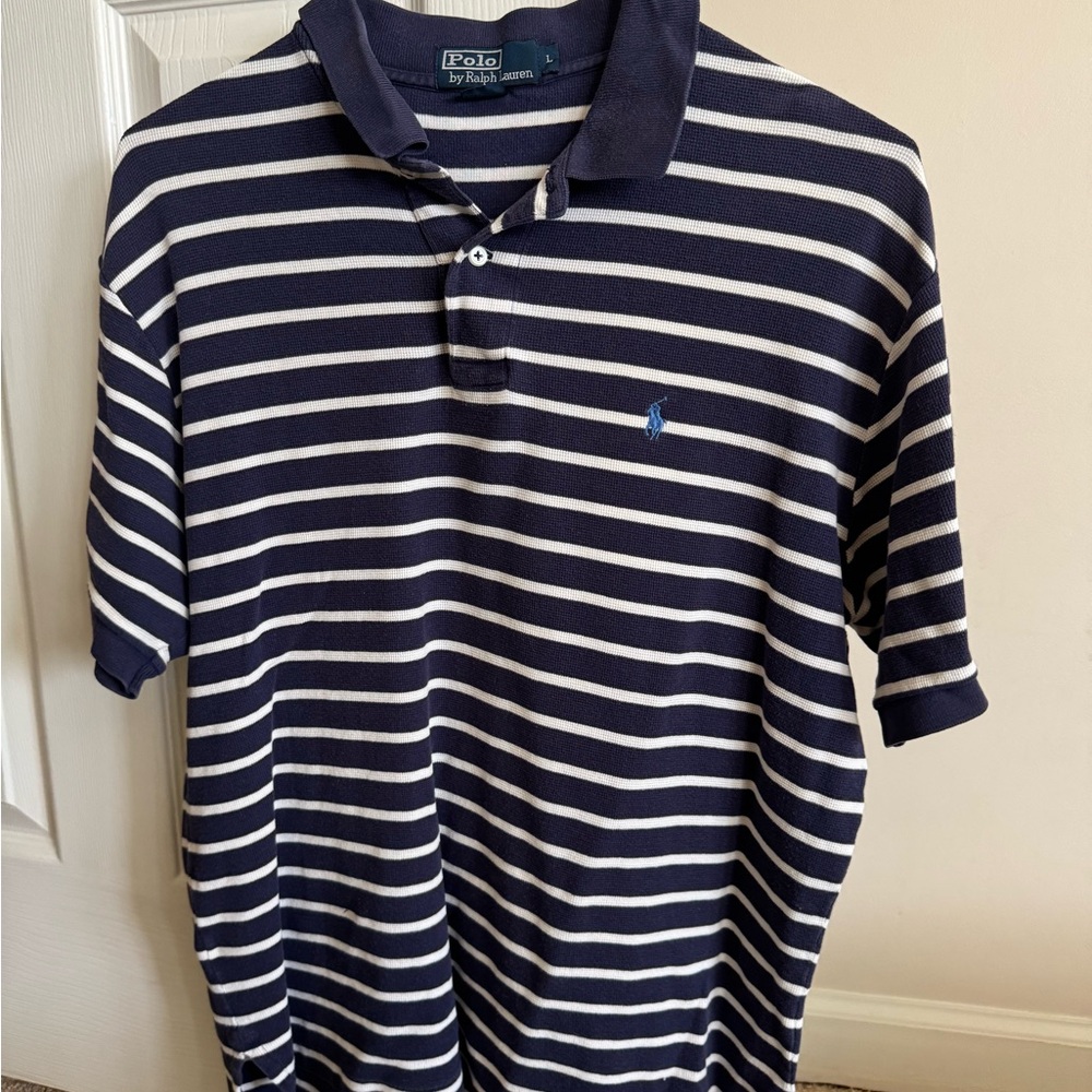 Polo by Ralph Lauren Men's Navy Striped Shirt